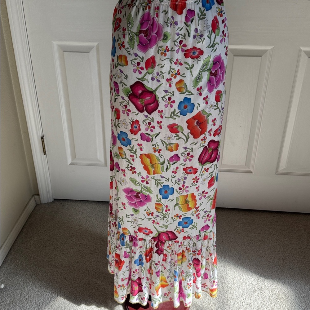 Luli Fama Floral Maxi Skirt - Multicolor